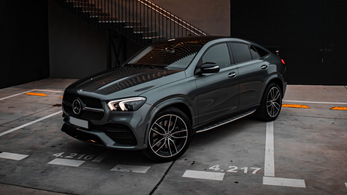 MB GLE400d coupe 2021 sivé